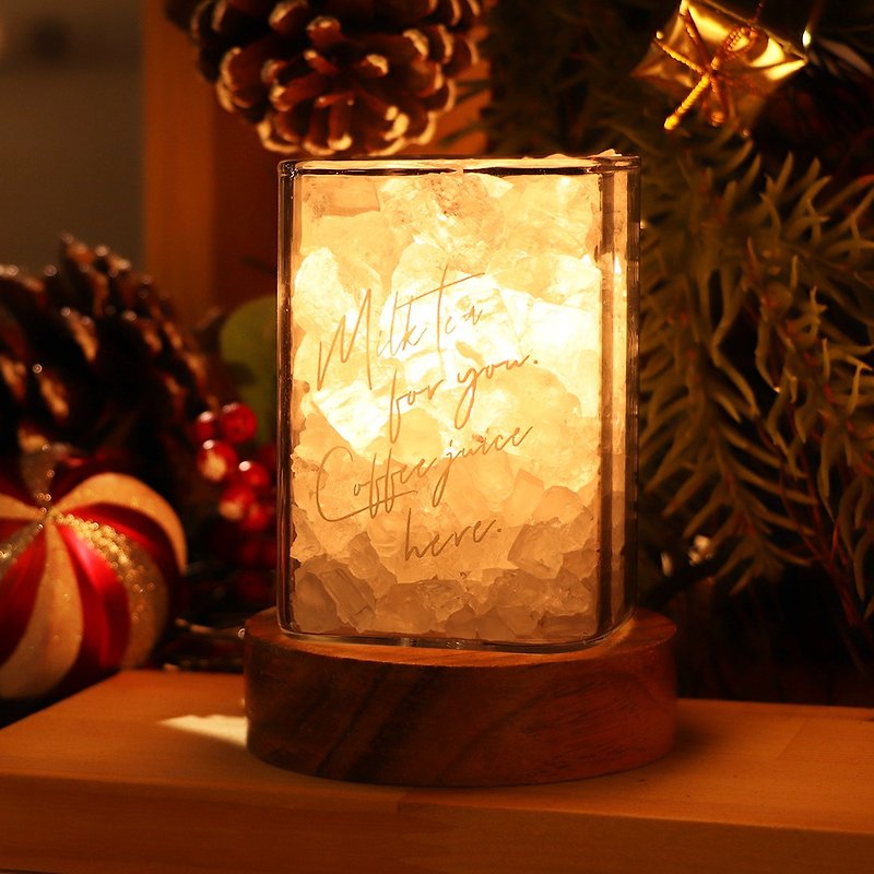 Preferential price // Slightly Sweet Time Salt Lamp // Love Energy Purifies Energy - Lighting - Glass Orange