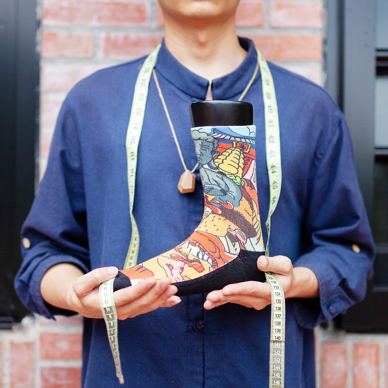 [Xiaochuang Socks] Changhua Giant Buddha Changhua Special Mountaineering Socks スポーツソックス Changhua Good Touring Socks Gift - ソックス - コットン・麻 レッド
