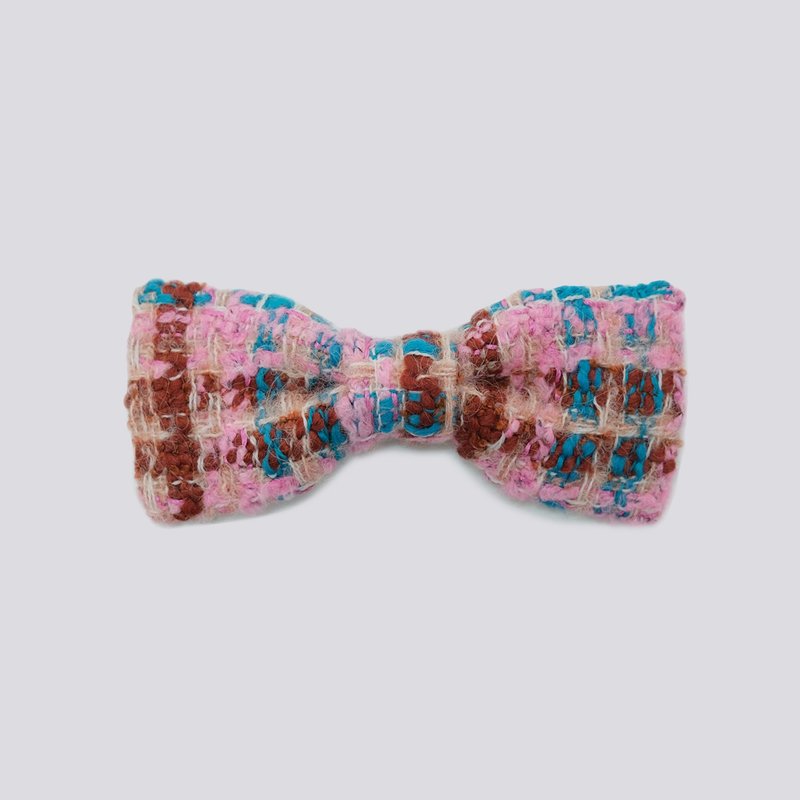 Hair Bow - Pink Plaid - Hair Accessories - Wool Pink