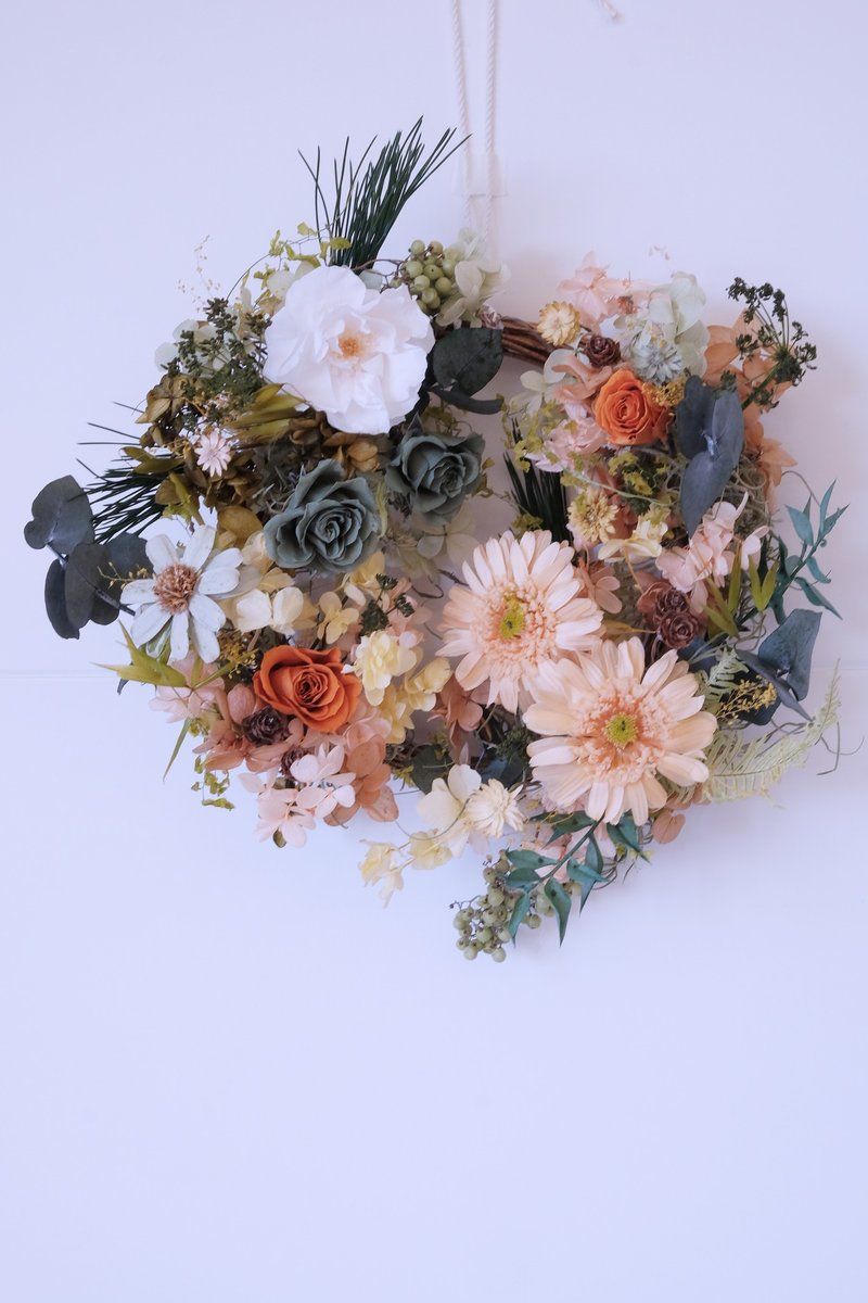 永生花禮 自然型花圈 祝賀花禮 開幕花禮 新居賀禮 居家藝術品 - 乾燥花/永生花 - 植物．花 綠色