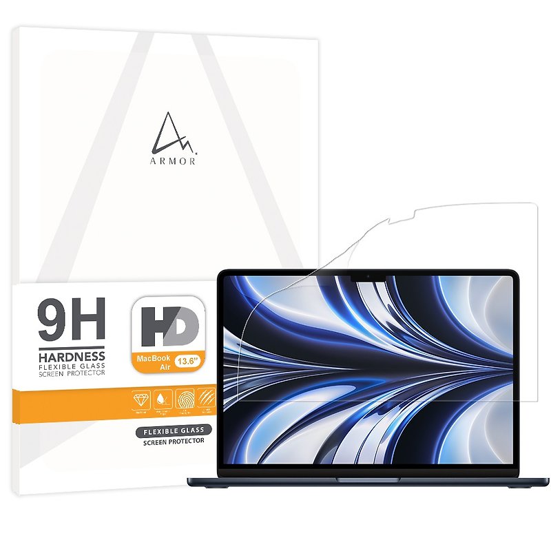 ARMOR MacBook Air 13.6 軟性玻璃9H 高清螢幕保護貼 - 電腦配件 - 其他材質 