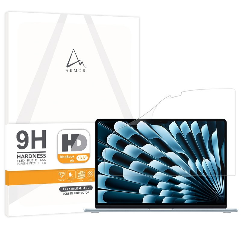 ARMOR MacBook Air 13.6 軟性玻璃9H 高清螢幕保護貼 - 電腦配件 - 其他材質 
