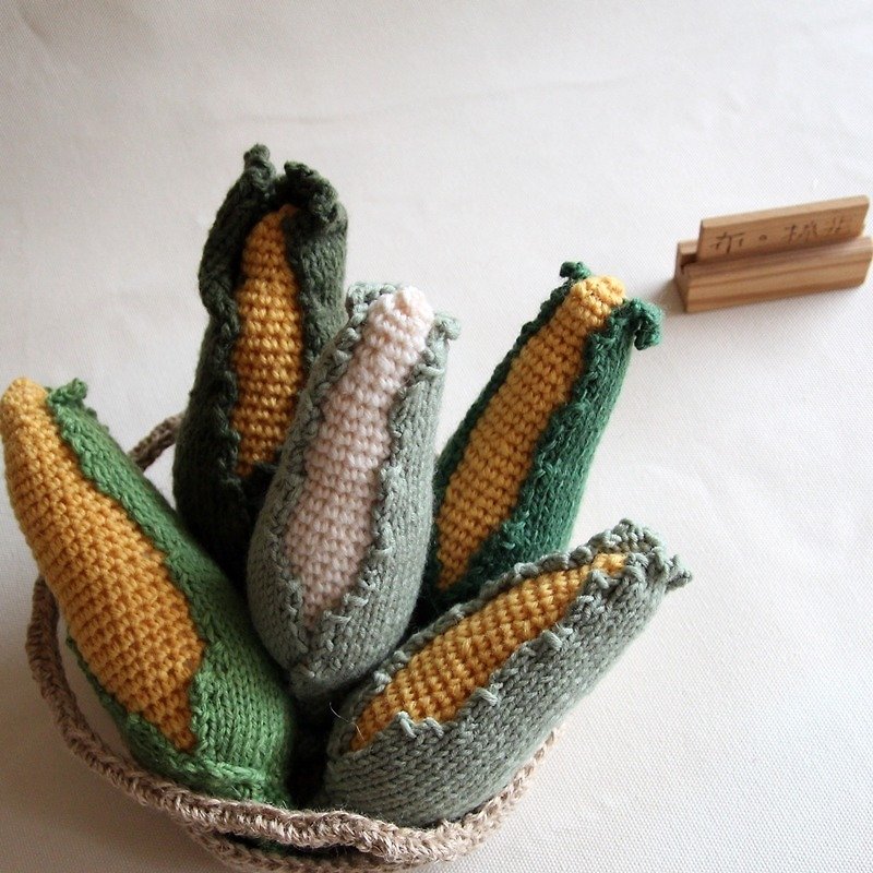 Amigurumi crochet doll: play food corn, knitting food - Kids' Toys - Other Materials Yellow
