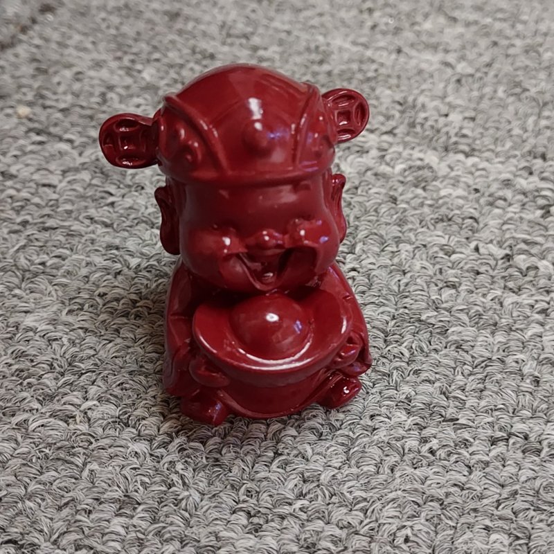 硃砂財神 - 開運改運、招福、納財 - 擺飾/家飾品 - 玉石 