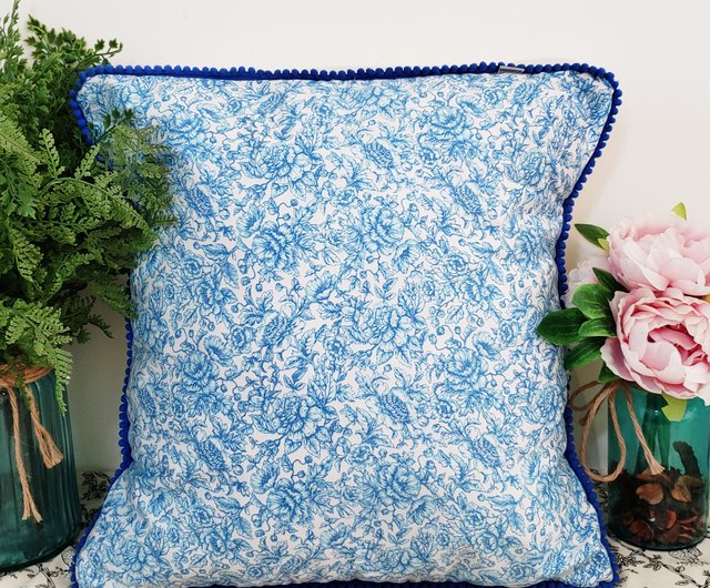 Blue small online pillows