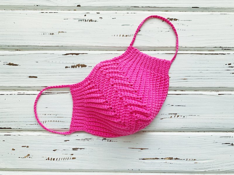 Reusable pattern face mask PDF tutorial, crochet face adult mask, washable mask - 手工藝教學/工具書 - 其他材質 