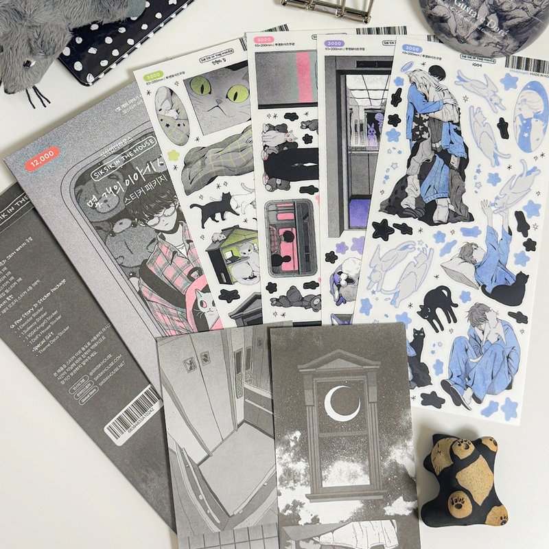 a Few Stories 3 Sticker Pack (4 designs + Special Gift) - สติกเกอร์ - กระดาษ สีดำ