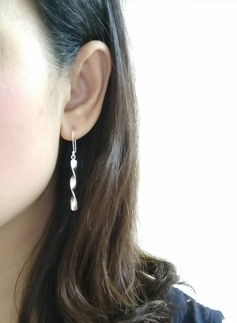Sterling Silver Earrings / Swing  Earrings - Earrings & Clip-ons - Silver Silver