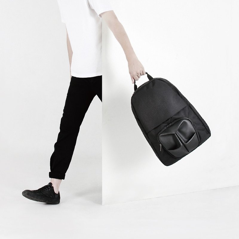 ORIBAGU Origami Bag_Chimpanzee Backpack - Backpacks - Polyester Black