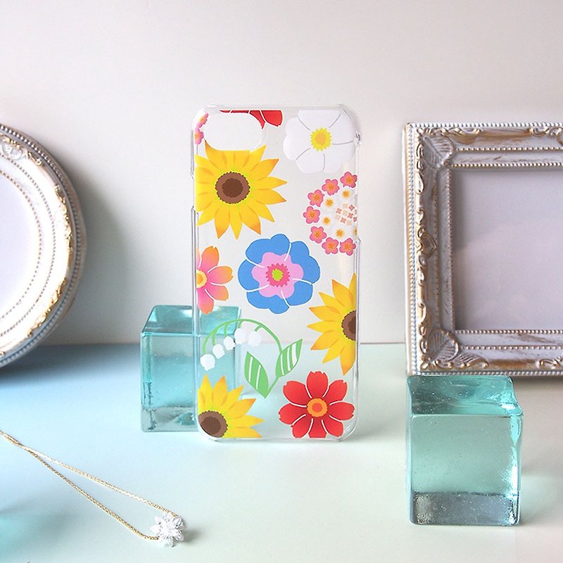 Clear Phone Case - Summer Flowers - - Phone Cases - Plastic Multicolor