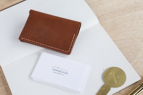 Shekinah Handmade Leather-Envelope Business Card Holder / Card