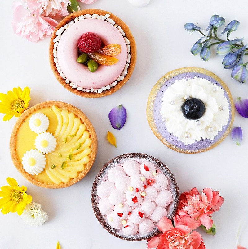【LeFRUTA朗芙】Blossom 花菓小塔禮盒 ／ 春季限定 ／3吋4入 - 蛋糕/甜點 - 新鮮食材 粉紅色