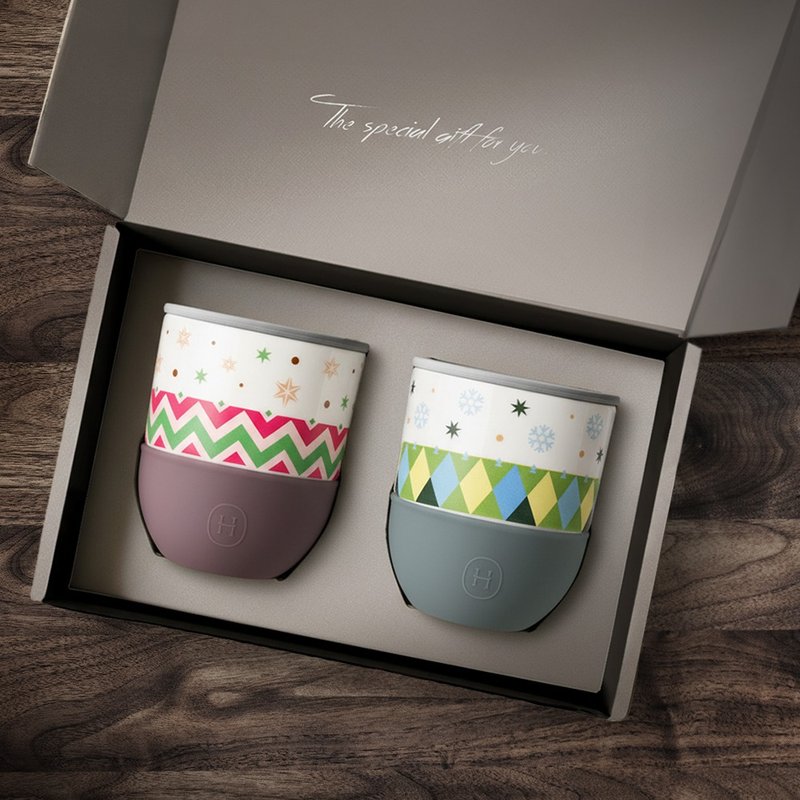 【Christmas Limited Edition】Exclusive Couple Mugs Gift Set | 300ml Ceramic Mugs Set of 2 (Includes Christmas Gift Bag) - แก้วมัค/แก้วกาแฟ - ดินเผา หลากหลายสี