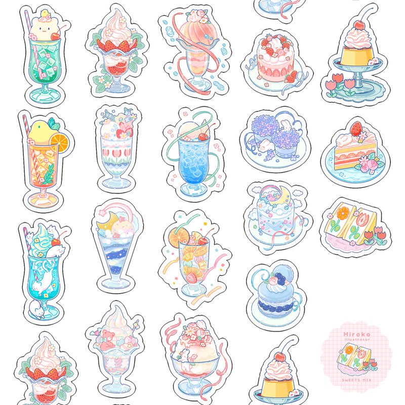 PETロールシール　- Sweets - 紙膠帶/和紙/PET - 塑膠 多色