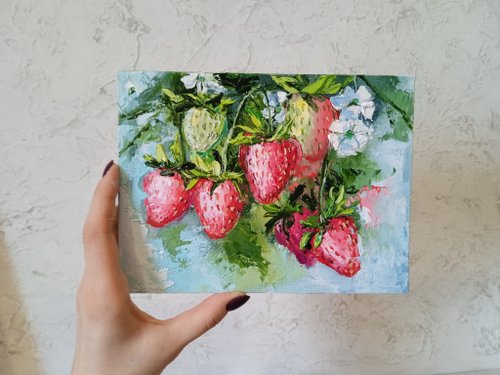 フランス人気作家　キロメロ　原画オリジナル　イチゴの庭 500x0.jpg