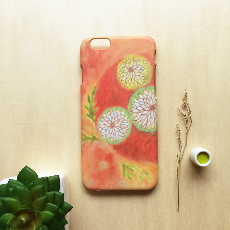 Warm flowers. Matte Case( iPhone, HTC, Samsung, Sony, LG, OPPO) - เคส/ซองมือถือ - พลาสติก สีส้ม