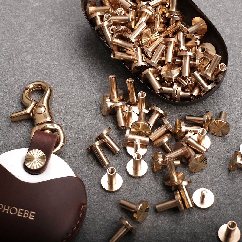 Add purchases - Sun flower screw gogoro key holster dedicated - ที่ห้อยกุญแจ - โลหะ สีทอง