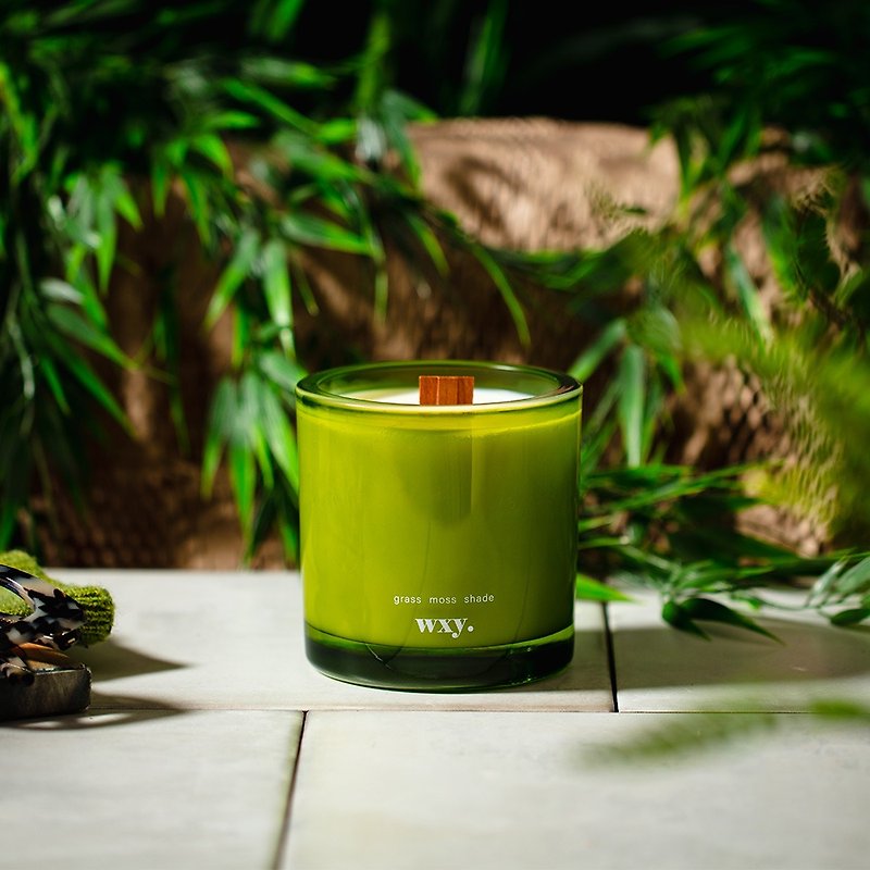 【英國 wxy】 Roam漫遊蠟燭- 夏日森林 /350g - 香氛蠟燭/燭台 - 玻璃 綠色