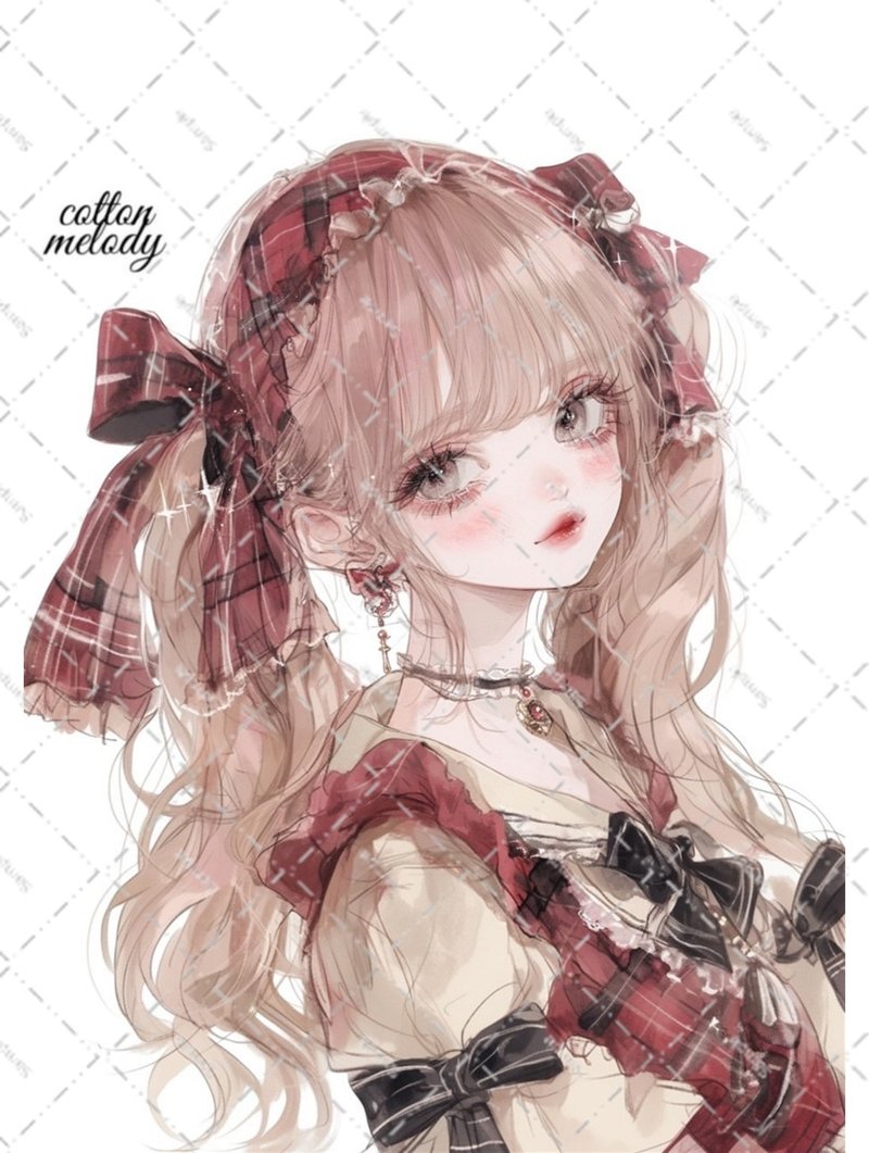 original sticker no.5783 人物ステッカー オリジナルステッカー 人物ステッカー 女の子ステッカー オリジナル人物ステッカー - 貼紙 - 紙 
