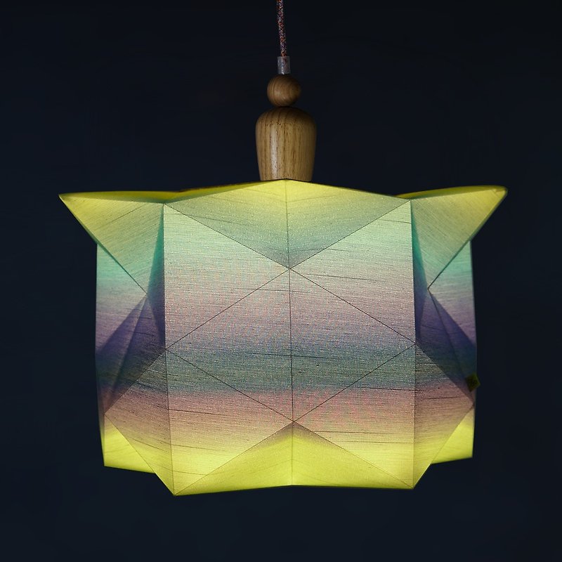 deLightシルクランプ11 /木製シャンデリア/手作り折りたたみアート/受賞歴のある製品 - 照明・ランプ - シルク・絹 