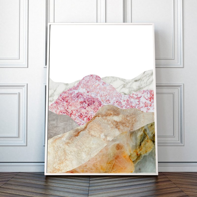 Mountain Landscape Art Print for Living Room Decor - 壁貼/牆壁裝飾 - 紙 