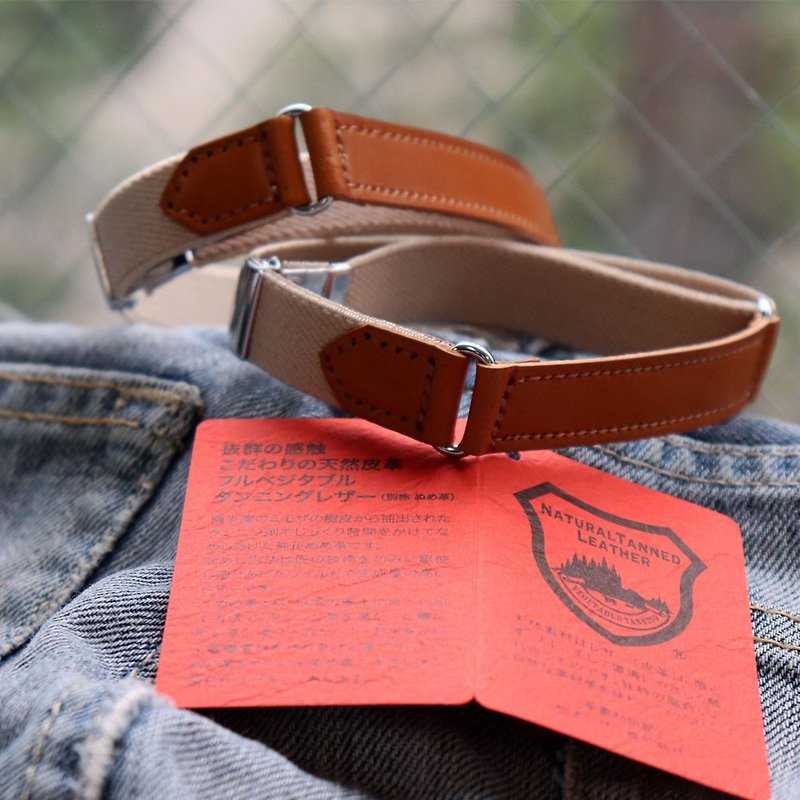 Armband Men's Tochigi Leather Cowhide Plain Made in Japan Men's fashion BOX case - กำไลข้อเท้า - หนังแท้ สีนำ้ตาล