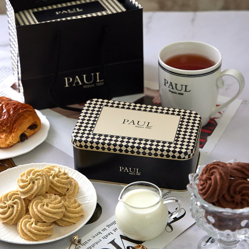 【PAUL】French cookie gift box (cream) (including shipping fee) - เค้กและของหวาน - อาหารสด 