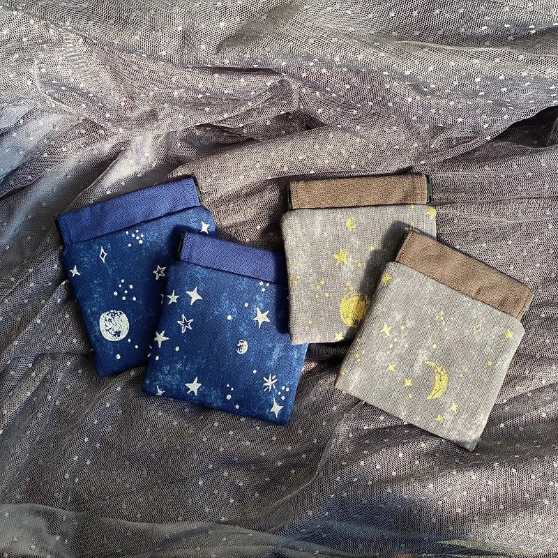 Graduation Gift Proposal///Universe Starry Sky Small Square Coin Purse Carry-on Storage Bag - Coin Purses - Cotton & Hemp Multicolor