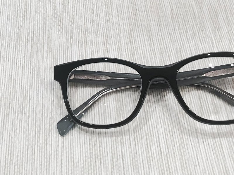 (無型號)Prototype Black Wayfarer eyeglasses eyewear 3 barrel hinge - Glasses & Frames - Other Materials Black