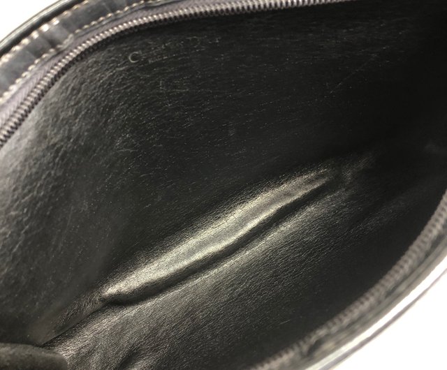 中古品ChristianDiorトロッター柄ジャガードバッグ、ポーチ、ブラック系 日本直送 名牌中古包 】Christian Dior クリスチャン ディオール