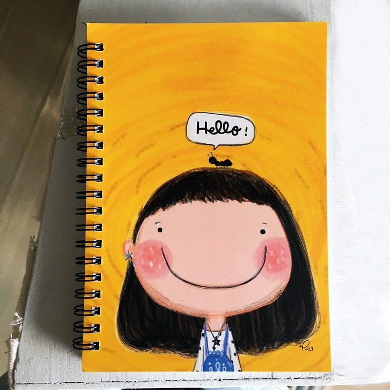 Portable notebook notepad painting this (HUA-0028-C) - สมุดบันทึก/สมุดปฏิทิน - กระดาษ สีส้ม