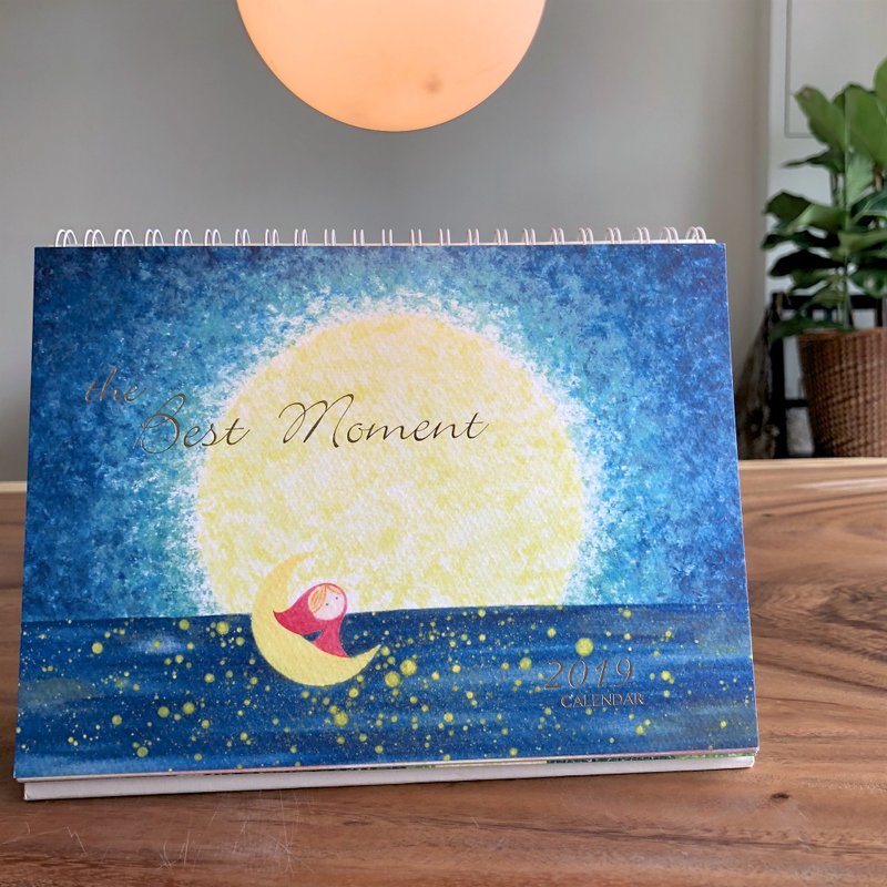 2019 Watercolor Wind Calendar / Desk Calendar / Calendar - The Best Moment - Calendars - Paper Multicolor