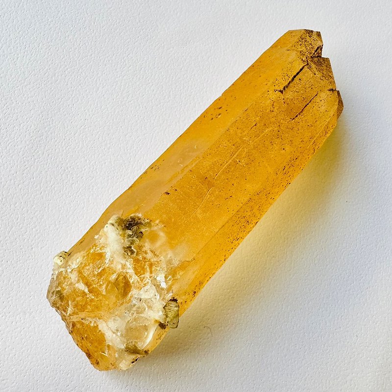 黃金喜馬拉雅山水晶7 原礦礦標 磁場淨化 高能量水晶柱 黃皮水晶 - 裝飾/擺設  - 其他材質 黃色