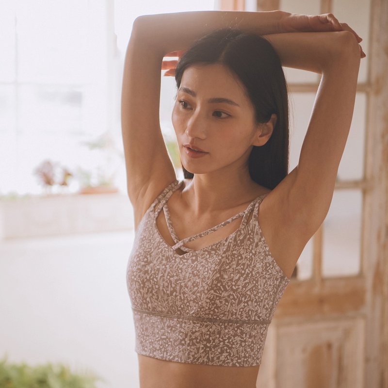 【MACACA】 :)快樂3D bra - AIA0304 淺棕 - 運動內衣 - 尼龍 咖啡色