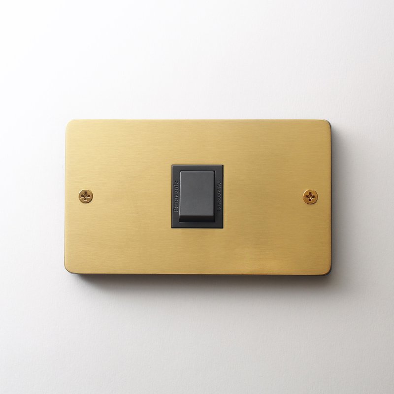 Standard switch panel hairline gold with Panasonic international brand three-way switch one switch - Lighting - Stainless Steel 