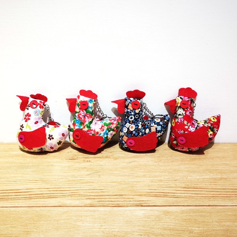 【Mr. Flower Cloth】Chick Doll Charm (Key Ring) - ที่ห้อยกุญแจ - ไฟเบอร์อื่นๆ หลากหลายสี