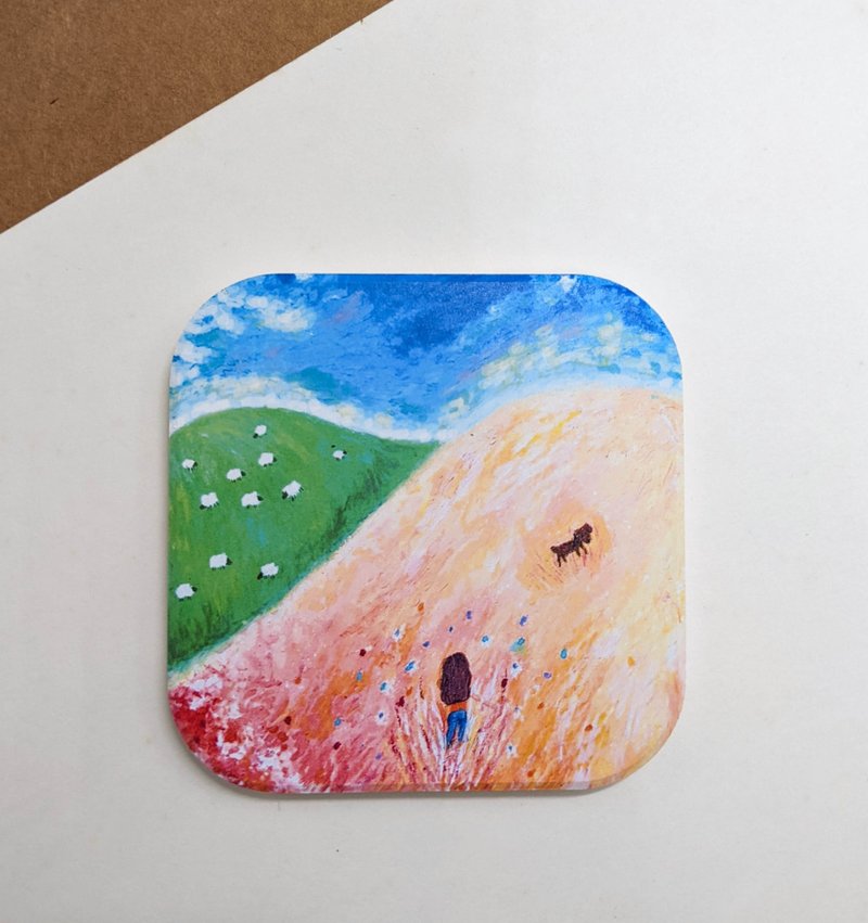 Yu Yu Chen Illustration Art | It’s time to upgrade ceramic absorbent coasters-2 - ที่รองแก้ว - ดินเผา 