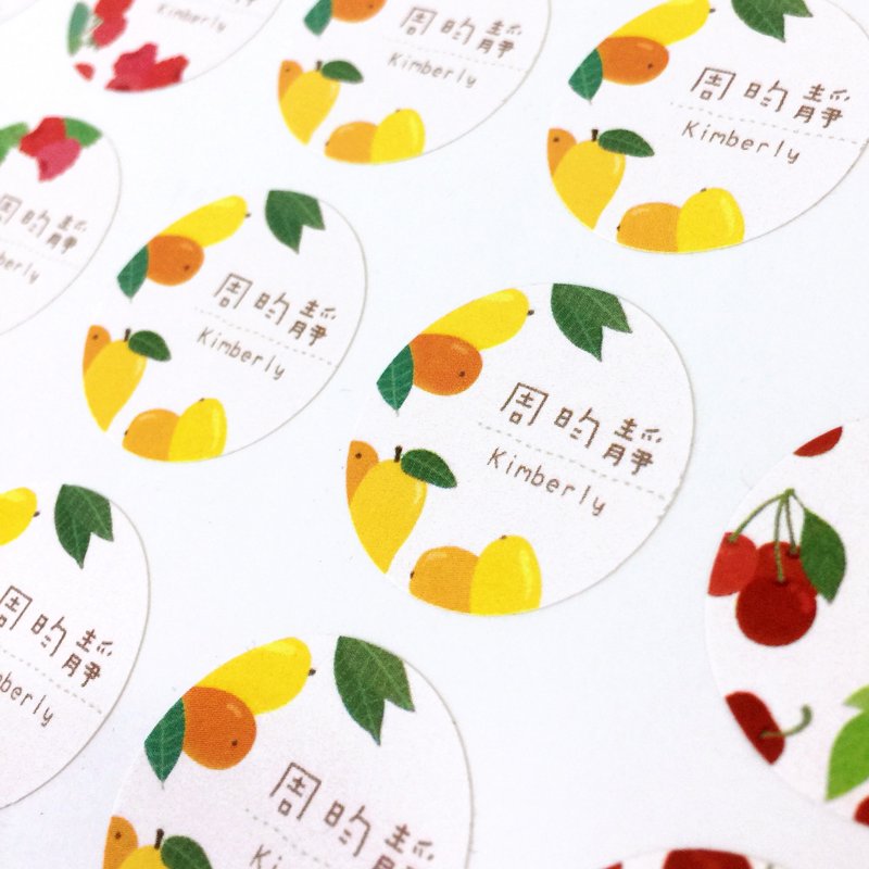 Dessert Friends Part2 / 2.5cm~5cm (waterproof and oilproof) - Stickers - Waterproof Material Red