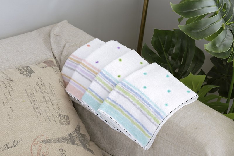 純棉100% MIT設計製造::家用毛巾-水玉點點 - 毛巾浴巾 - 棉．麻 綠色