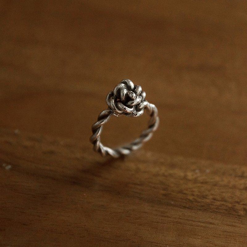 Vow - Rose Twist Ring - Silver Ring - General Rings - Sterling Silver Silver