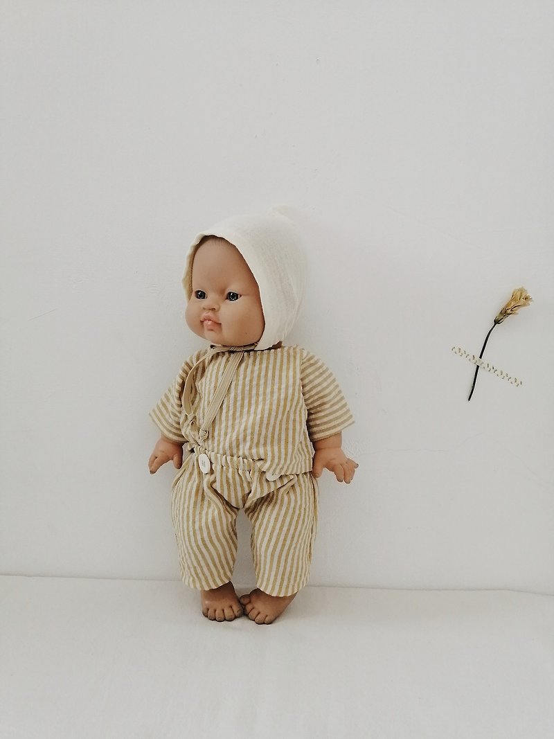 パオラレイナゴルディ34cmトップ+パンツ+13インチ人形用帽子の服一式 - 知育玩具・ぬいぐるみ - コットン・麻 イエロー
