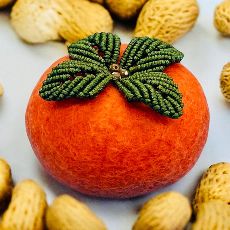 好事(柿)發生 毛氈小柿子 擺飾 - 擺飾/家飾品 - 羊毛 