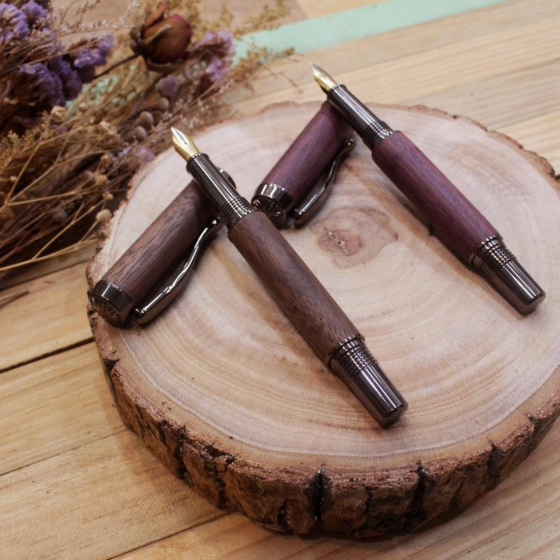 木製の万年筆（プラチナペン先） - 万年筆 - 木製 ブラウン