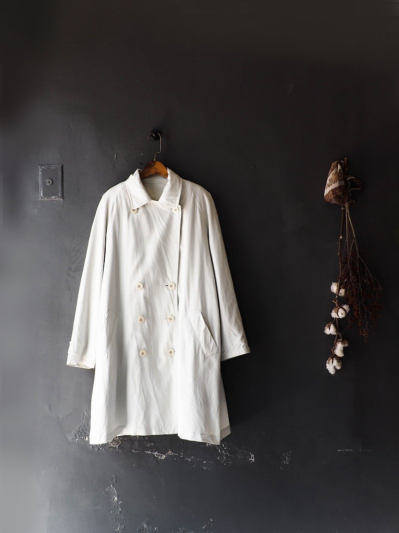 Aomori gray colorless literary girl antique thin windbreaker jacket trench_coat dustcoat - Women's Casual & Functional Jackets - Cotton & Hemp Gray