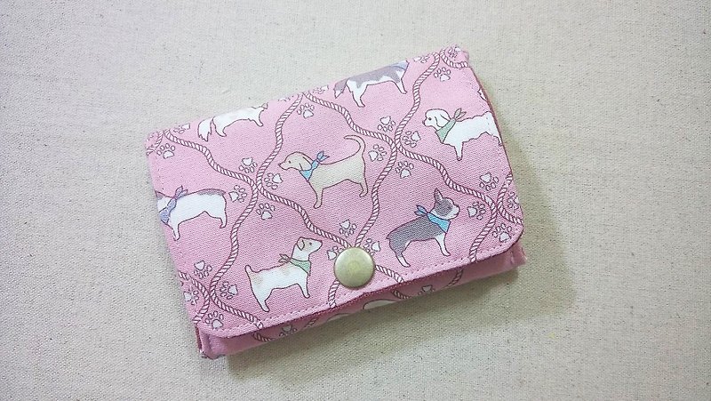 零錢小包-粉色優雅汪佳人 - 散紙包 - 其他材質 粉紅色