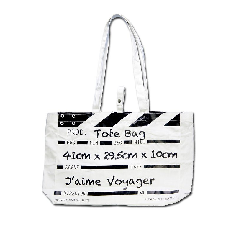 Director Clap Tote Bag - White - Messenger Bags & Sling Bags - Cotton & Hemp White