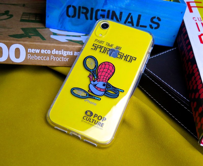Flying Mouse 365 Design. Spider Man.Double-layer printed case. iPhone XR - เคส/ซองมือถือ - ซิลิคอน สีใส