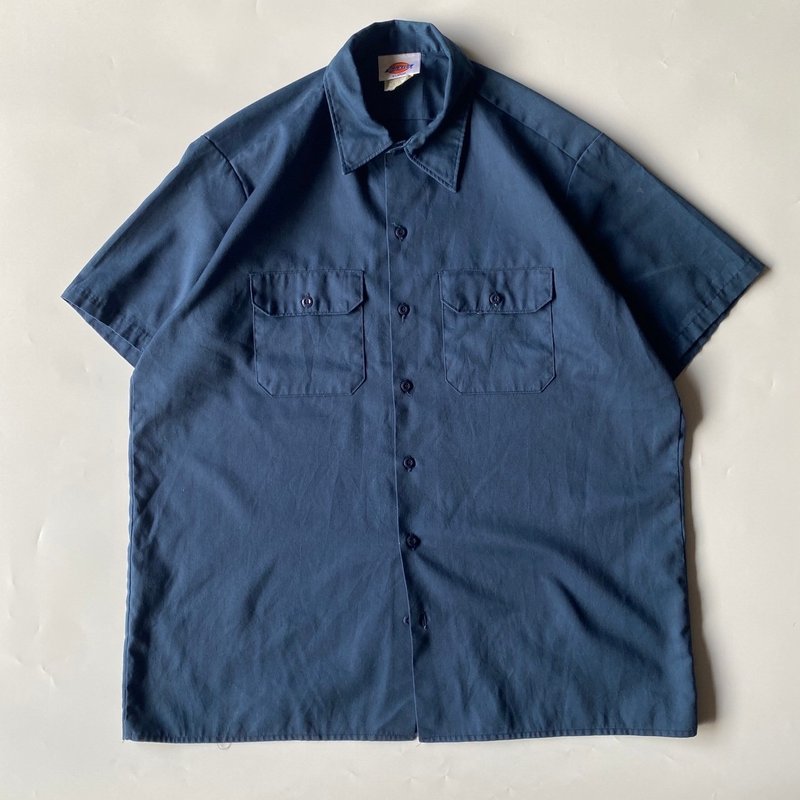 ----Dickies Dark Blue Work Shirt XL - เสื้อเชิ้ตผู้ชาย - วัสดุอื่นๆ สีน้ำเงิน