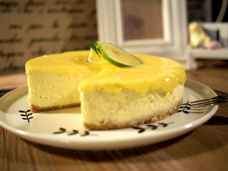 レモンカードの重いチーズケーキ6インチ - ケーキ・デザート - 食材 透明