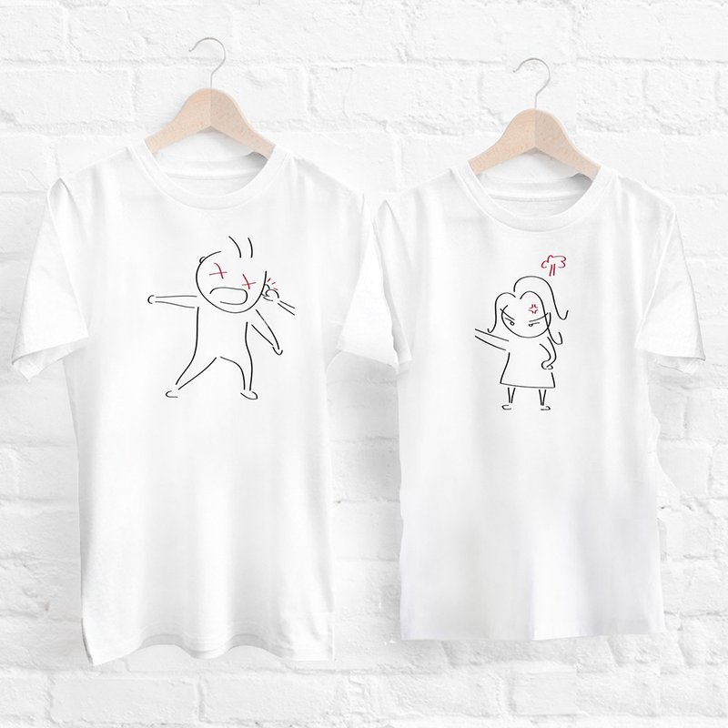 Angry T-shirt - 帽T/大學T - 棉．麻 
